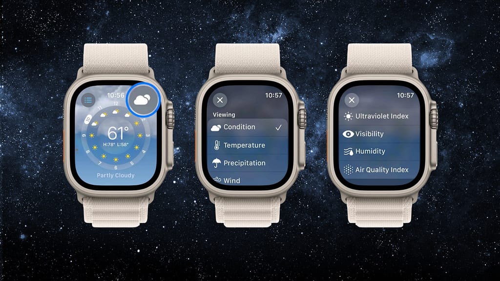 Apple watches in space image