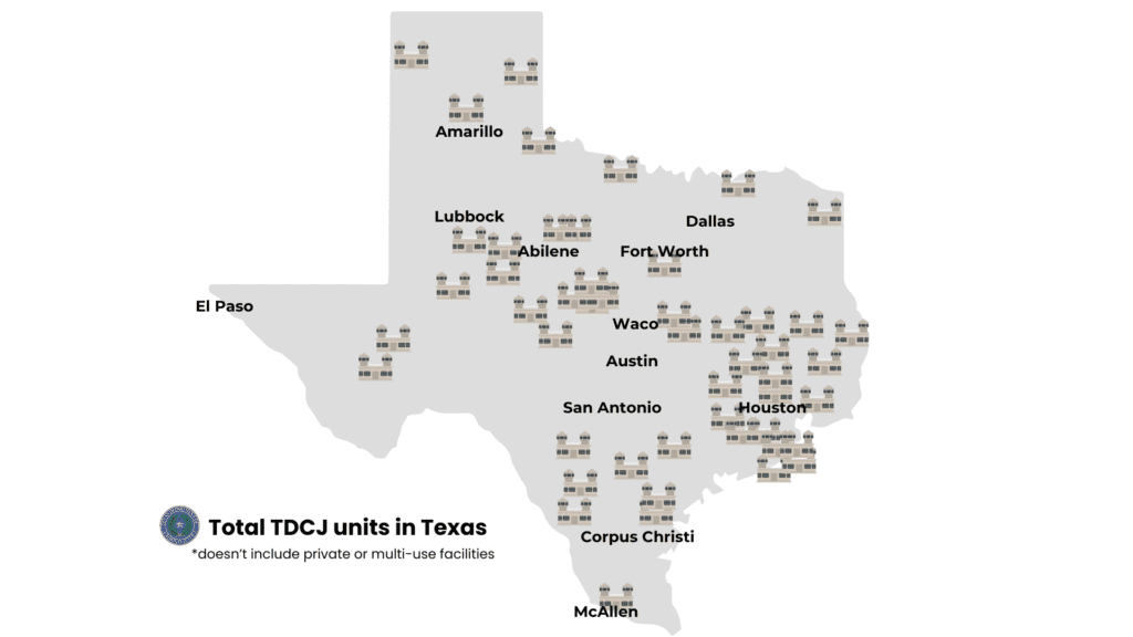 prison system facilities map