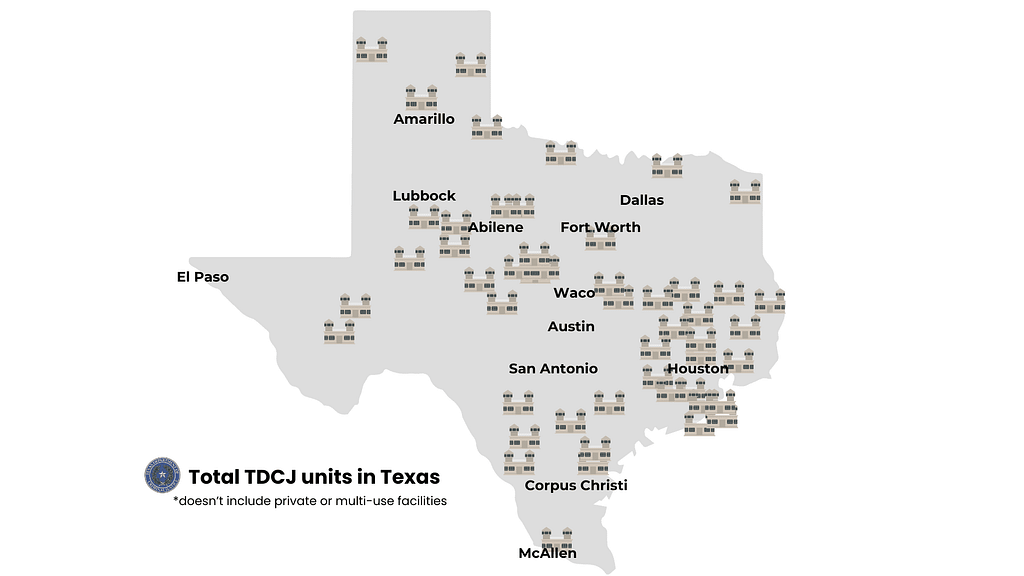 prison system facilities map