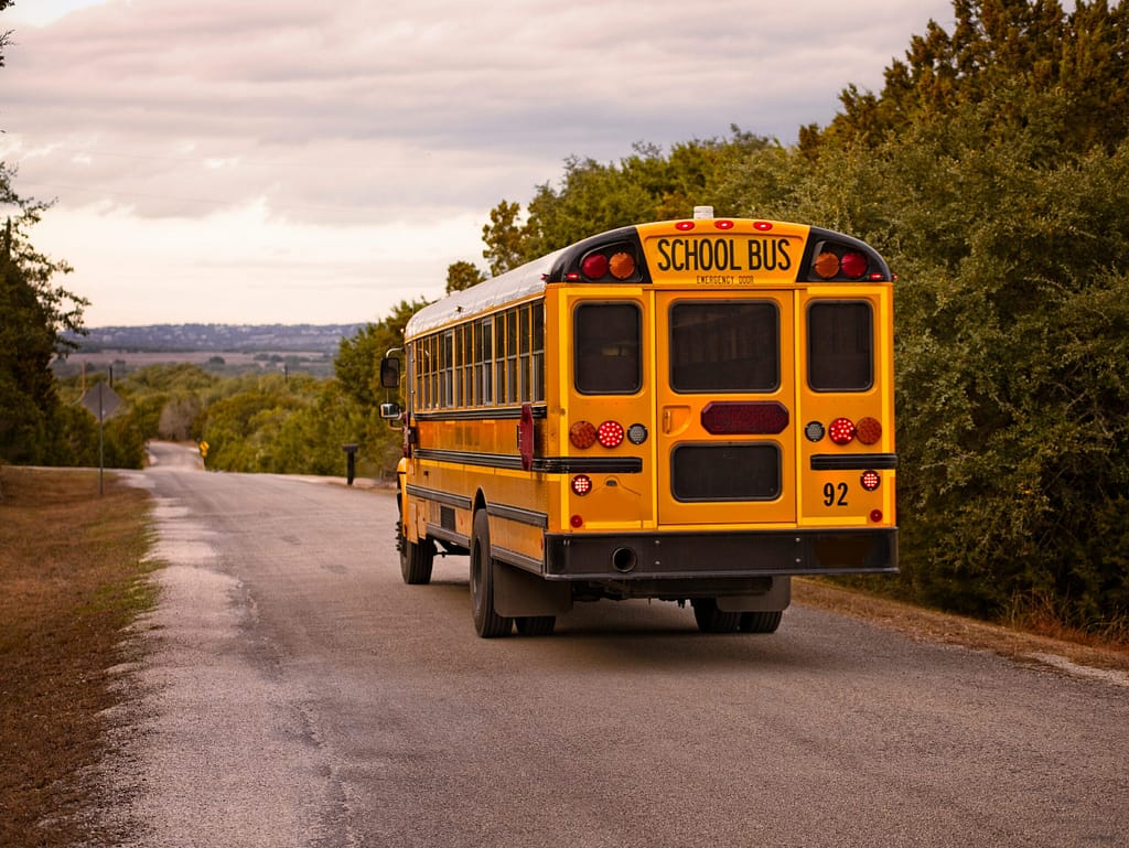 rural texas school bus