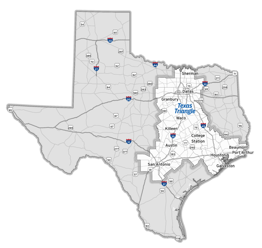 TX Triangle map