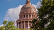 Texas capitol with clouds photo