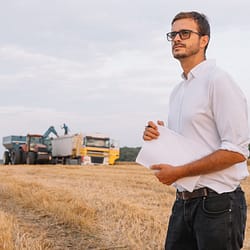 rural employer in field