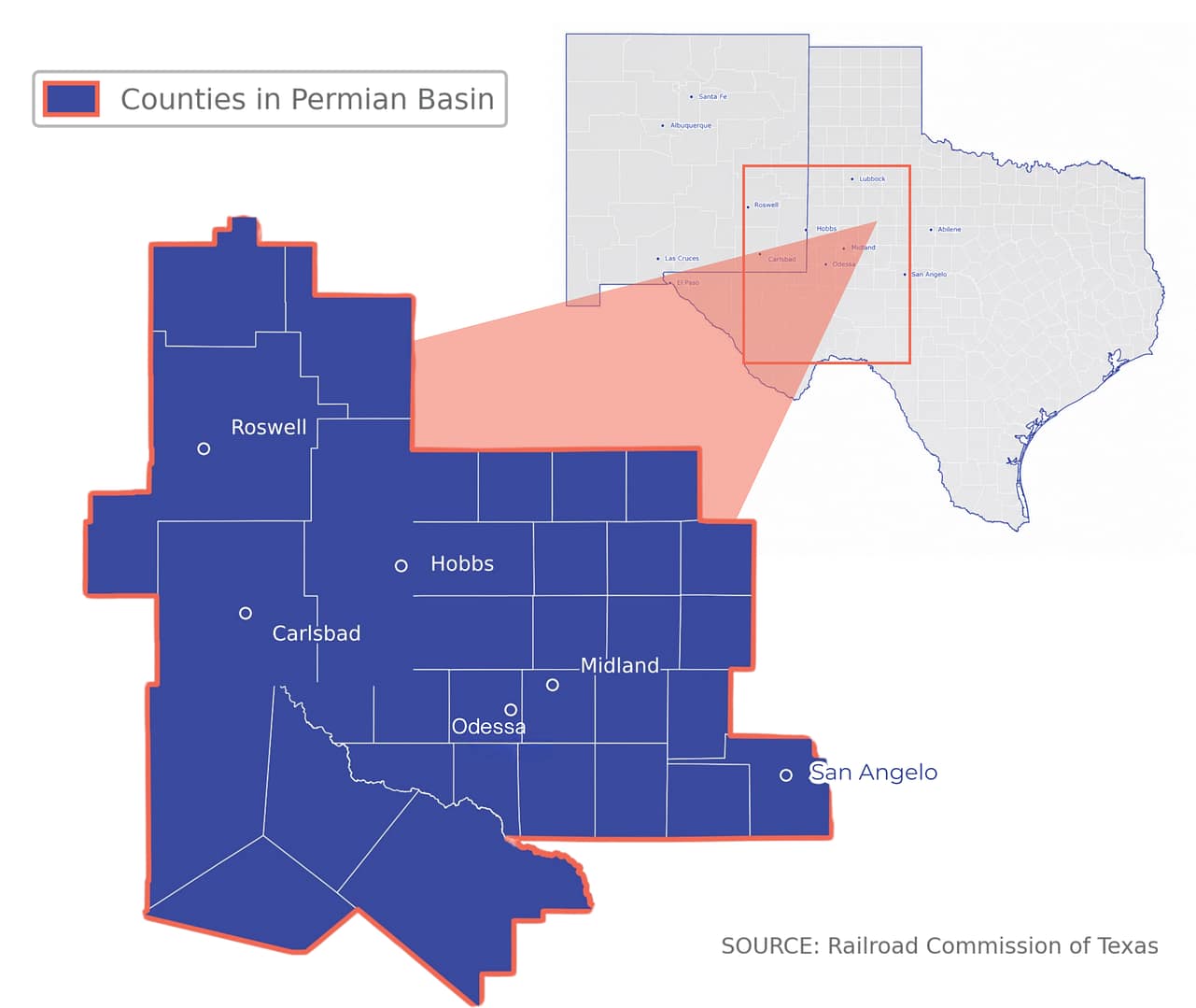 Permian Basin, Where Texas Permian Basin is Located