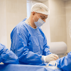 Doctors performing surgery