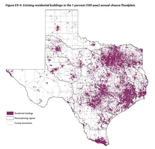 Texas flood plan map