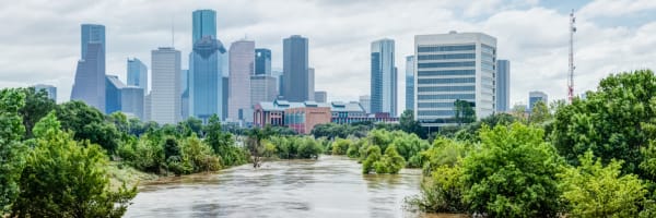 houston flooding skyline