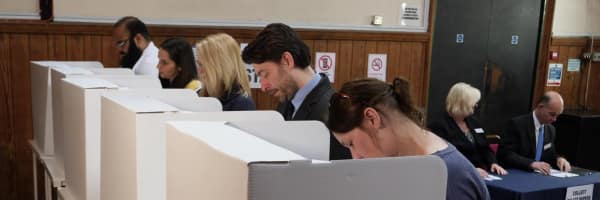 polling place and voters