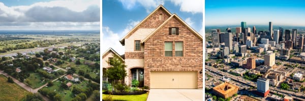 Future of Texas towns collage