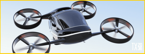 Flying cars newsletter graphic