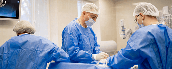 Doctors performing surgery