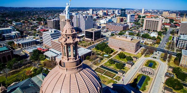Top of the Texas Capitol building