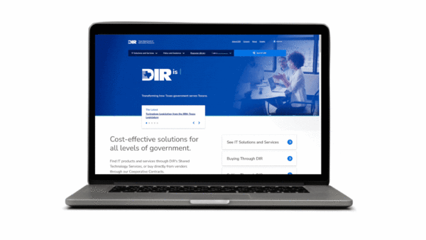DIR logo in computer