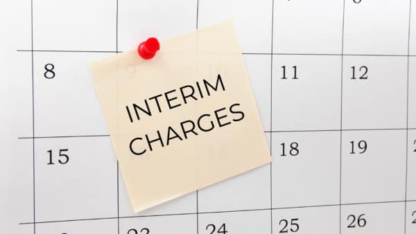 interim charges on the calendar