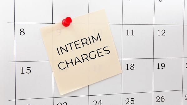 interim charges on the calendar