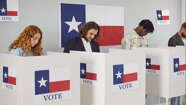 Texans in the voting booth