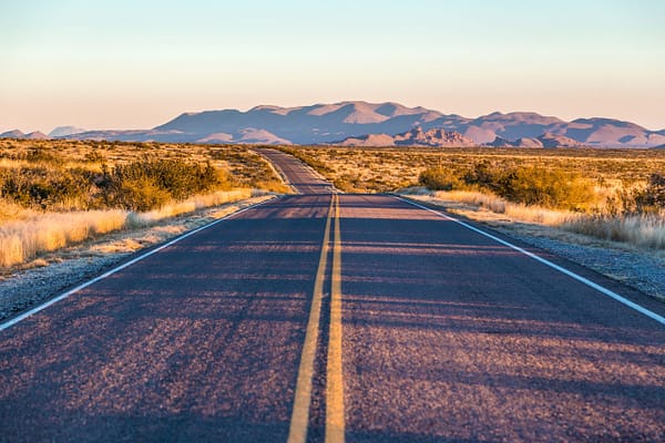 open road in rural texas