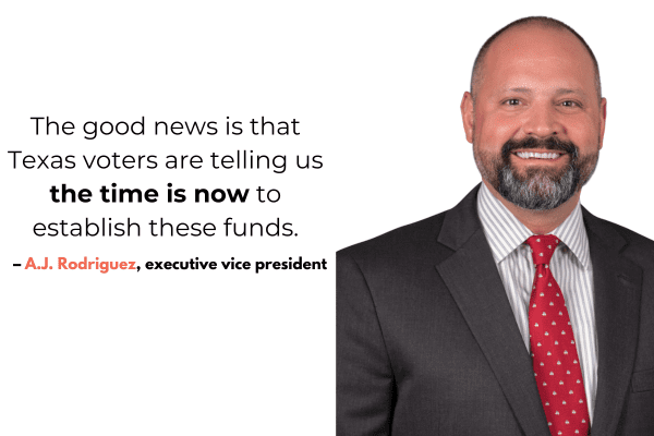 Texas Voter Poll infrastructure A.J. quote box