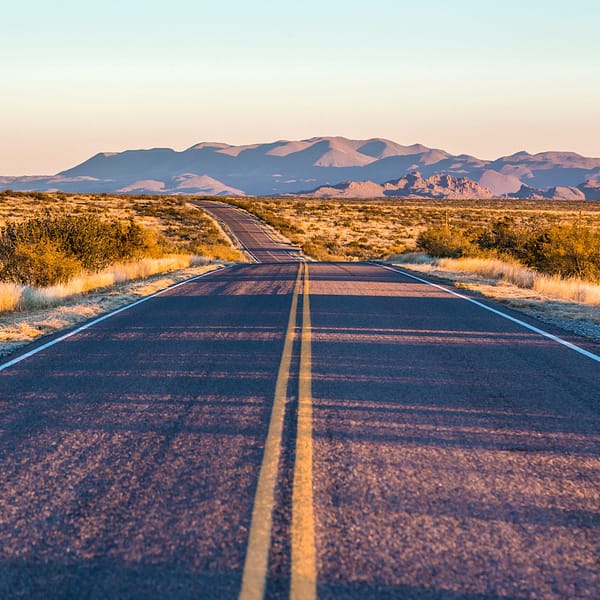 open road in rural texas