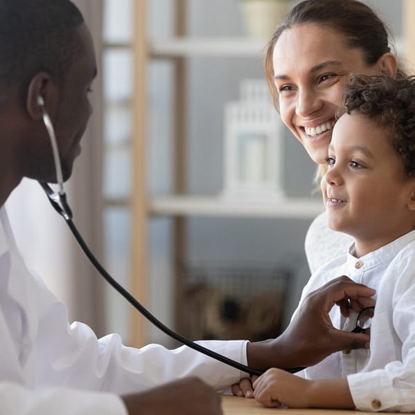 Family visiting the doctor